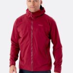 Rab Mont 626R0921 | Rab kinetik 2.0 su geçirmez ceket öküz kanı kırmızısı erkekler